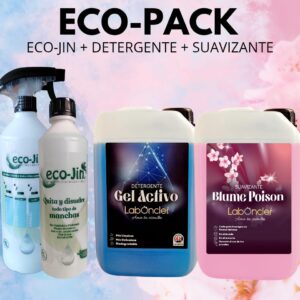 Eco Pack: Detergente Gel Activo + Suavizante Blue Poison Laboncler + Eco-jin
